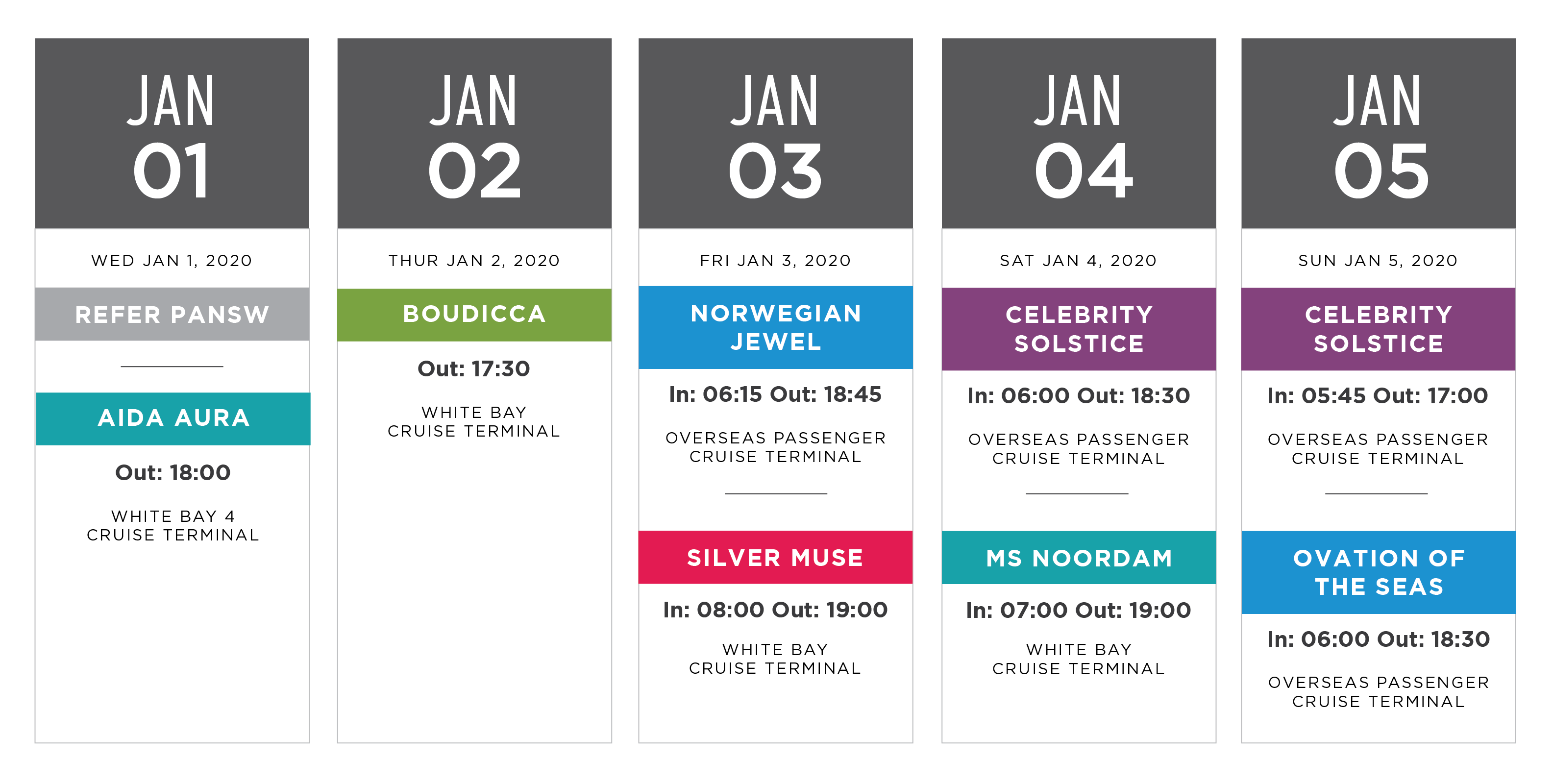 sydney cruise schedule 2024
